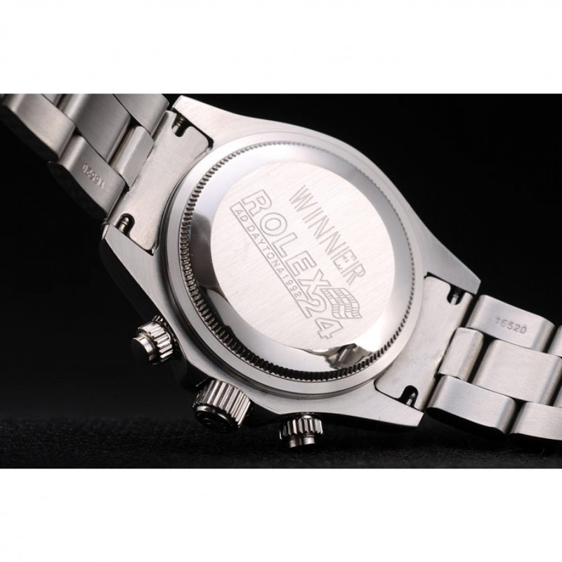 Polished stainless steel bezel with tachymeter